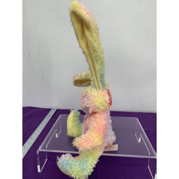 Dan Dee Collectables Choice Tie Die Bunny Pastels Pink Nose and Bow Yellow Posea - Picture 7 of 11